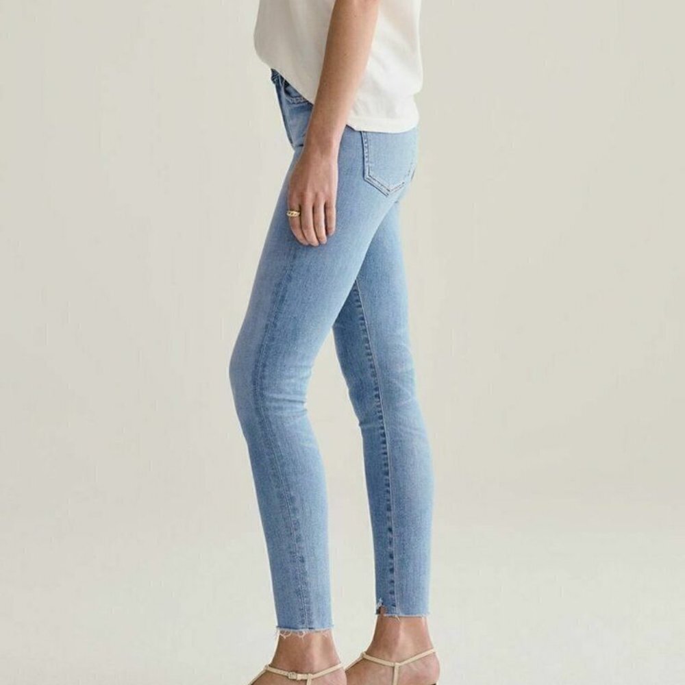 AGOLDE Sophie High Waisted Light Wash Skinny Jeans